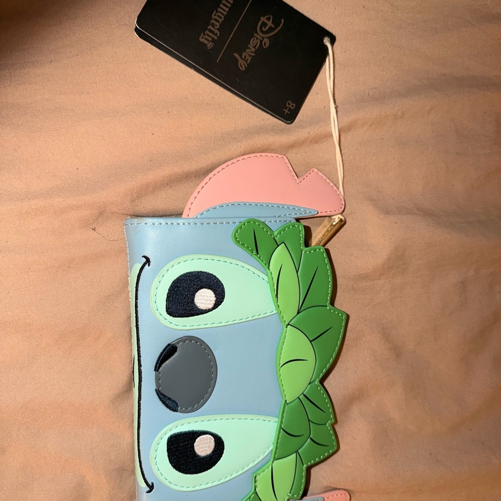 Loungefly Disney Blue Stitch Leaf Wallet - Cute Character Cardholder